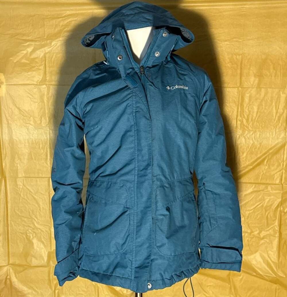 Columbia Omni-Tech Omni-Heat Winter Ski Jacket Size XS Teal Blue